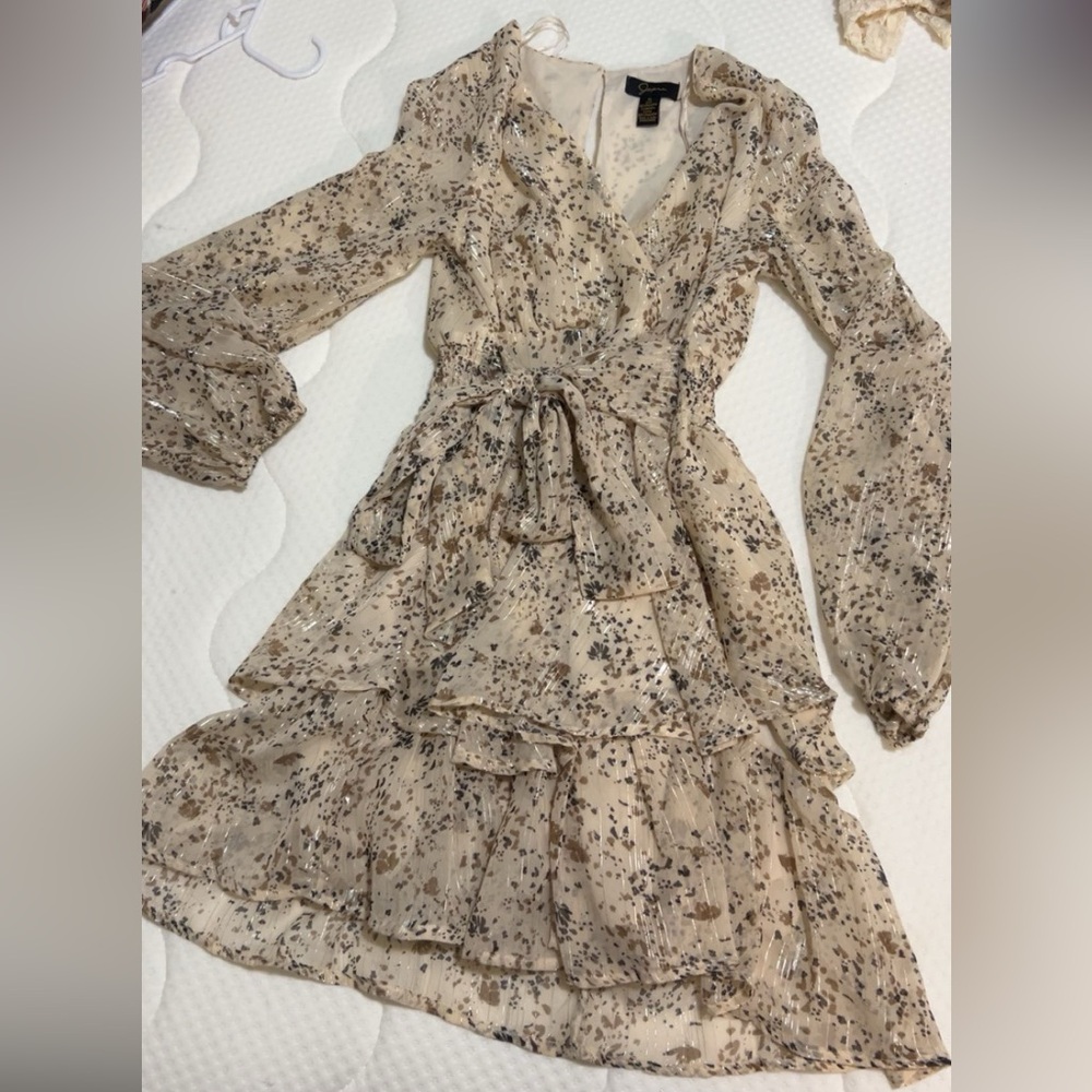 Elegant Floral Wrap Dress